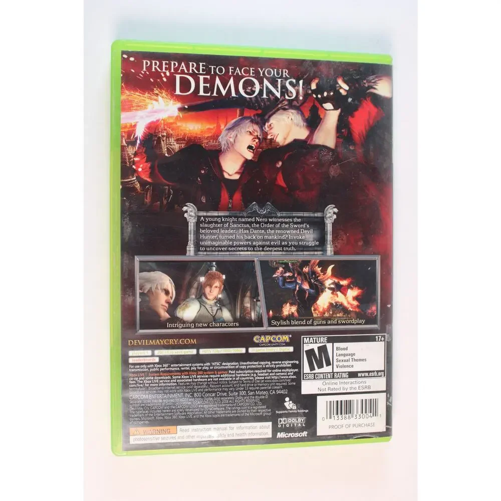 Devil May Cry 4 (Microsoft Xbox 360, 2008) Authentic, Tested/Works